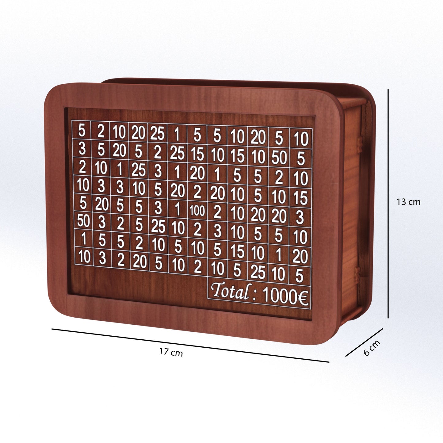 Hucha de madera para ahorrar dinero reutilizable