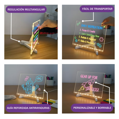 Pizarra LED de Mensajes para Escribir y Dibujar