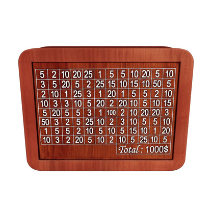 Hucha de madera para ahorrar dinero reutilizable